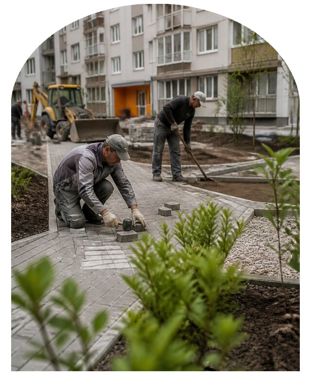 Благоустройство двора многоквартирного дома в Ярцеве